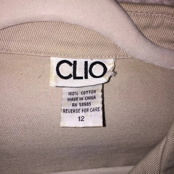 C.L.I.O. cotton tan jacket size 12 READ - Picture 2 of 7